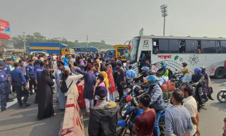 Dhaka-Mawa road student protest