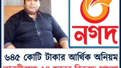 ৬৪৫ কোটি টাকার আর্থিক অনিয়ম: নগদের সাবেক এমডি তানভীরসহ ২৪ জনের বিরুদ্ধে মামলা