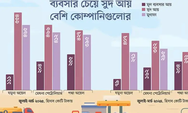 তেল বেচে নয়, সুদে মুনাফার শিখরে পদ্মা, মেঘনা, যমুনা