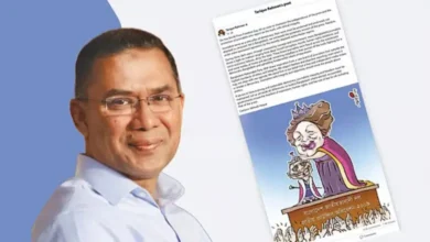 ফেসবুক পোস্টে কার্টুন জুড়ে দিয়ে গণমাধ্যমের স্বাধীনতা চাইলেন তারেক রহমান