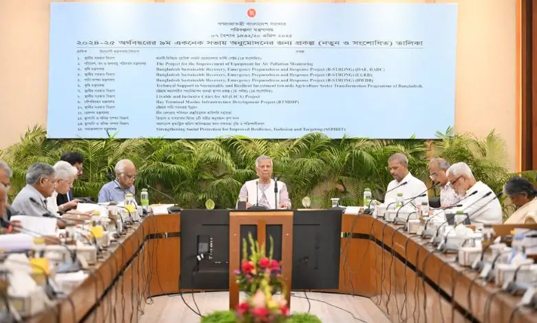 একনেকে ৩ হাজার ৭৫৬ কোটি টাকার ৯ প্রকল্প অনুমোদন