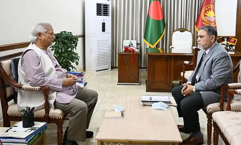 মুহাম্মদ ইউনূস ও সিইসি নাসির উদ্দীনের নির্বাচনী বৈঠক