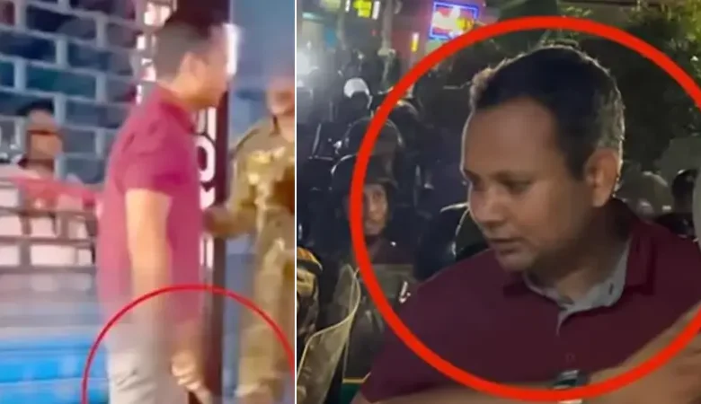 মেরুন রঙের পোশাক পরে হামলা চালানো সেই ব্যক্তির পরিচয় শনাক্ত