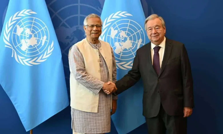 জাতিসংঘ মহাসচিবের সঙ্গে প্রধান উপদেষ্টার বৈঠক