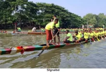 গোপালগঞ্জে কুমার নদে জমজমাট নৌকাবাইচ