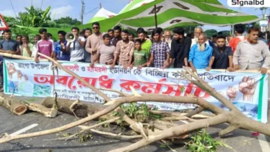 ভাঙ্গায় সীমানা পুনর্বিন্যাসের প্রতিবাদে টানা অবরোধ, উত্তেজনায় দুই মহাসড়ক