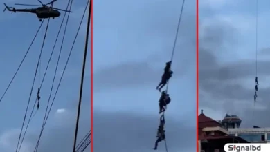 হেলিকপ্টারের দড়িতে ঝুলে পালালেন নেপালের মন্ত্রীরা