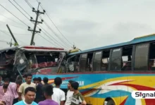 ভালুকায় দুই বাসের মুখোমুখি সংঘর্ষে নিহত ২, আহত অন্তত ১০ জন