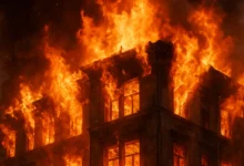 মোহাম্মদপুরে একটি ভবনে আগুন