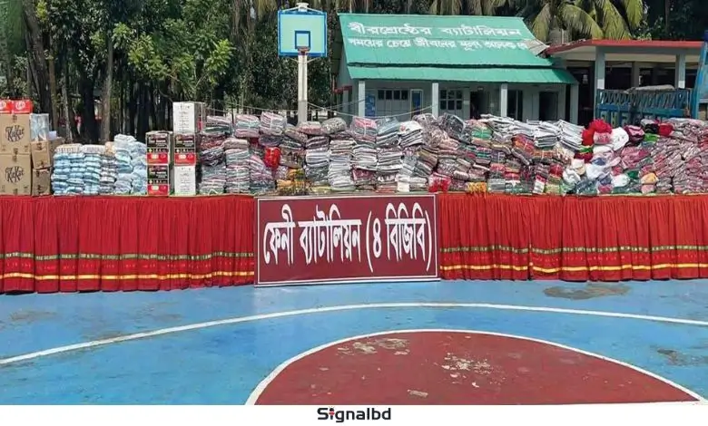 সীমান্তে ভারতীয় ১ কোটি ২০ লাখ টাকার মালামাল জব্দ