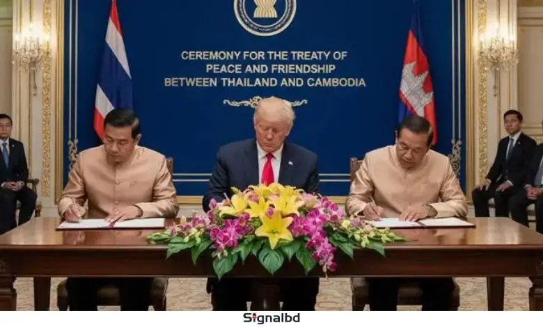 থাইল্যান্ড-কম্বোডিয়া ‘ঐতিহাসিক শান্তি চুক্তি’র সাক্ষী হলেন ট্রাম্প