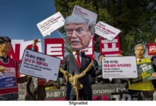 ট্রাম্পের সফরকে কেন্দ্র করে দক্ষিণ কোরিয়ায় বিক্ষোভ