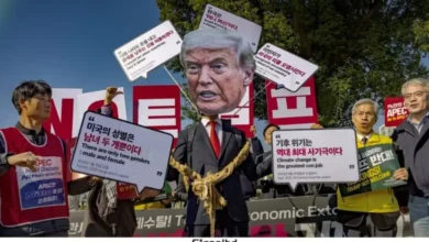 ট্রাম্পের সফরকে কেন্দ্র করে দক্ষিণ কোরিয়ায় বিক্ষোভ