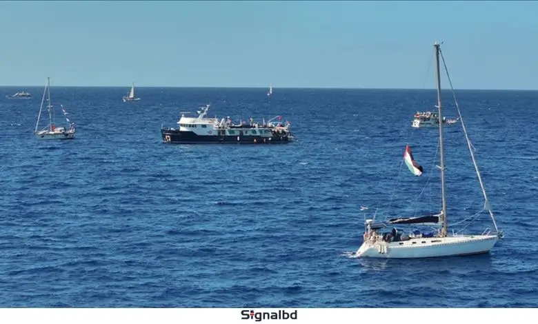 গাজার জন্য ত্রাণবাহী জাহাজবহরকে আটকাতে ব্যর্থ হলো ইসরায়েল