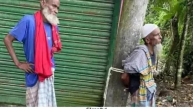 কুমিল্লায় সুদ দিতে না পারায় বৃদ্ধকে বিদ্যুতের খুঁটিতে বেঁধে নির্যাতন