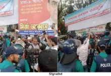 শিক্ষকদের আন্দোলনে পুলিশের হস্তক্ষেপ, জাতীয় প্রেসক্লাব এলাকায় উত্তেজনা