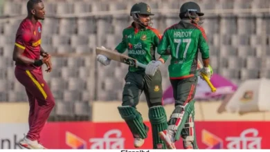 ২০৭ রানে থামল বাংলাদেশ, ওয়েস্ট ইন্ডিজের সামনে ২০৮ রানের লক্ষ্য