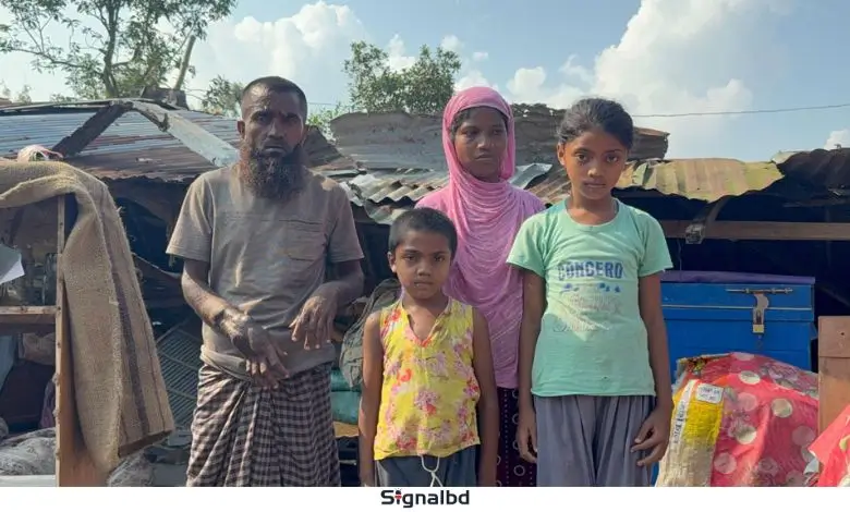 ঝড়ে ভেসে গেল ঘর, সাত দিন ধরে খোলা আকাশের নিচে পরিবার