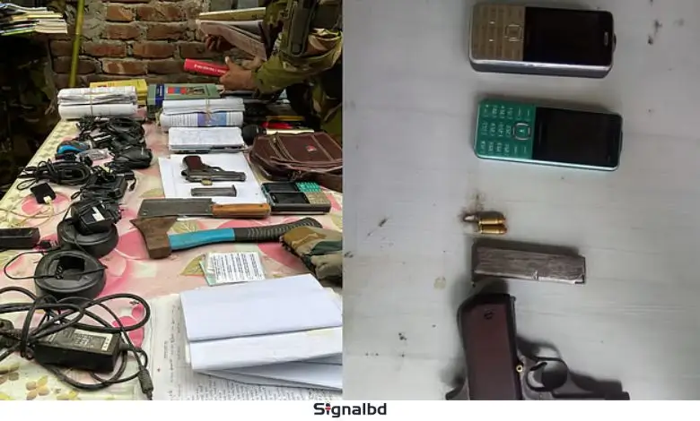 খাগড়াছড়িতে ইউপিডিএফের গোপন আস্তানায় অভিযান, অস্ত্র উদ্ধার