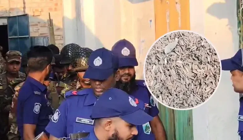 নাটোরে গোডাউনে মিলল ১৩ টন গুলির খোসা