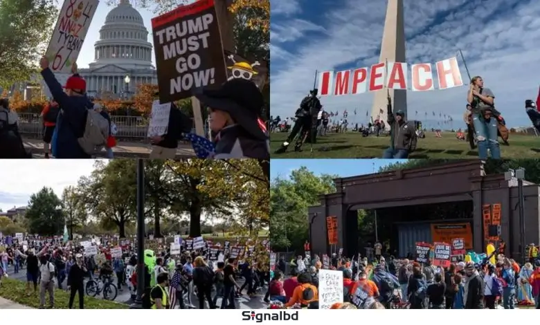 ট্রাম্পকে ‘ফ্যাসিবাদ’ আখ্যা দিয়ে আমেরিকায় ব্যাপক বিক্ষোভ, দায়িত্ব ছেড়ে যাওয়ার দাবি