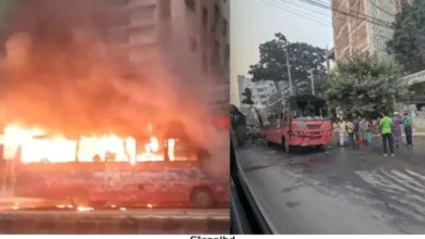 রাজধানীতে দুই বাসে আগুন: আতঙ্কে সাধারণ মানুষ