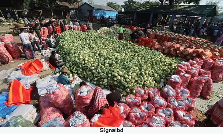 নওহাটায় সবজির জমজমাট হাট: কৃষকের মুখে হাসি