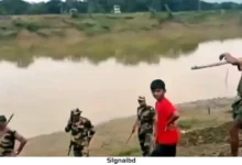 জকিগঞ্জ সীমান্তে স্থানীয়দের ধাওয়া খেয়ে পালালো বিএসএফ