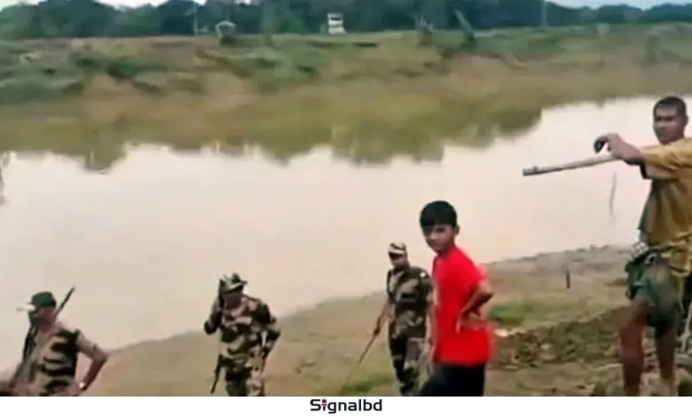 জকিগঞ্জ সীমান্তে স্থানীয়দের ধাওয়া খেয়ে পালালো বিএসএফ