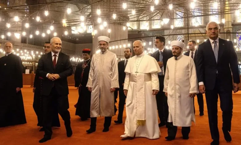 ইস্তাম্বুলের মসজিদে শ্রদ্ধার সাথে 'জুতা' খুলে পরিদর্শন করলেন পোপ লিও
