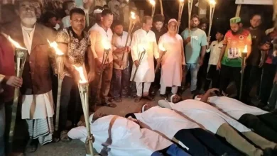 ব্রাহ্মণবাড়িয়া-৪ আসনে বিএনপির মনোনয়নকে ঘিরে সড়ক অবরোধ-মশাল মিছিল