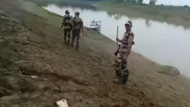 বাংলাদেশে ঢুকে জমির খুঁটি উপড়ে ফেললো বিএসএফ, স্থানীয়দের ধাওয়ায় পালালো