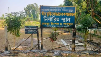 পাংশায় কবরস্থানে মুক্তিযোদ্ধাদের জন্য সংরক্ষিত অংশে দুর্বৃত্তদের আগুন